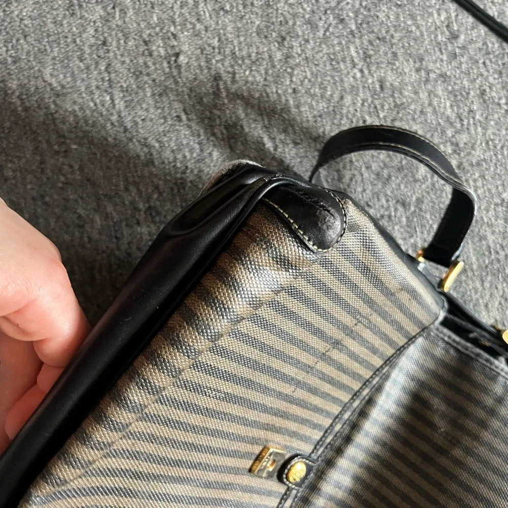 Vintage Fendi Pequin Crossbody Bag Purse - Picture 10 of 16